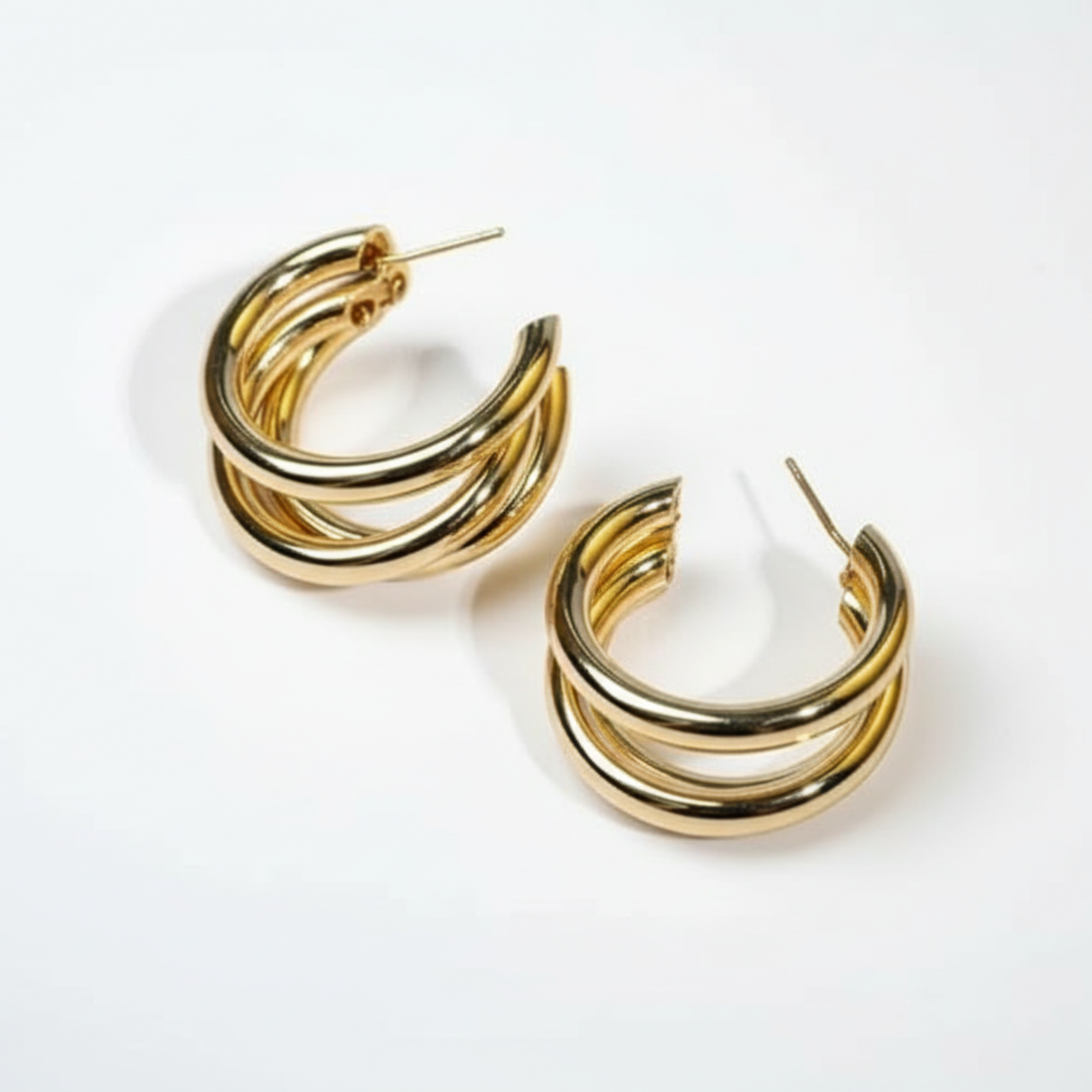 Bold Luxe Gold-Plated Hoop Earrings