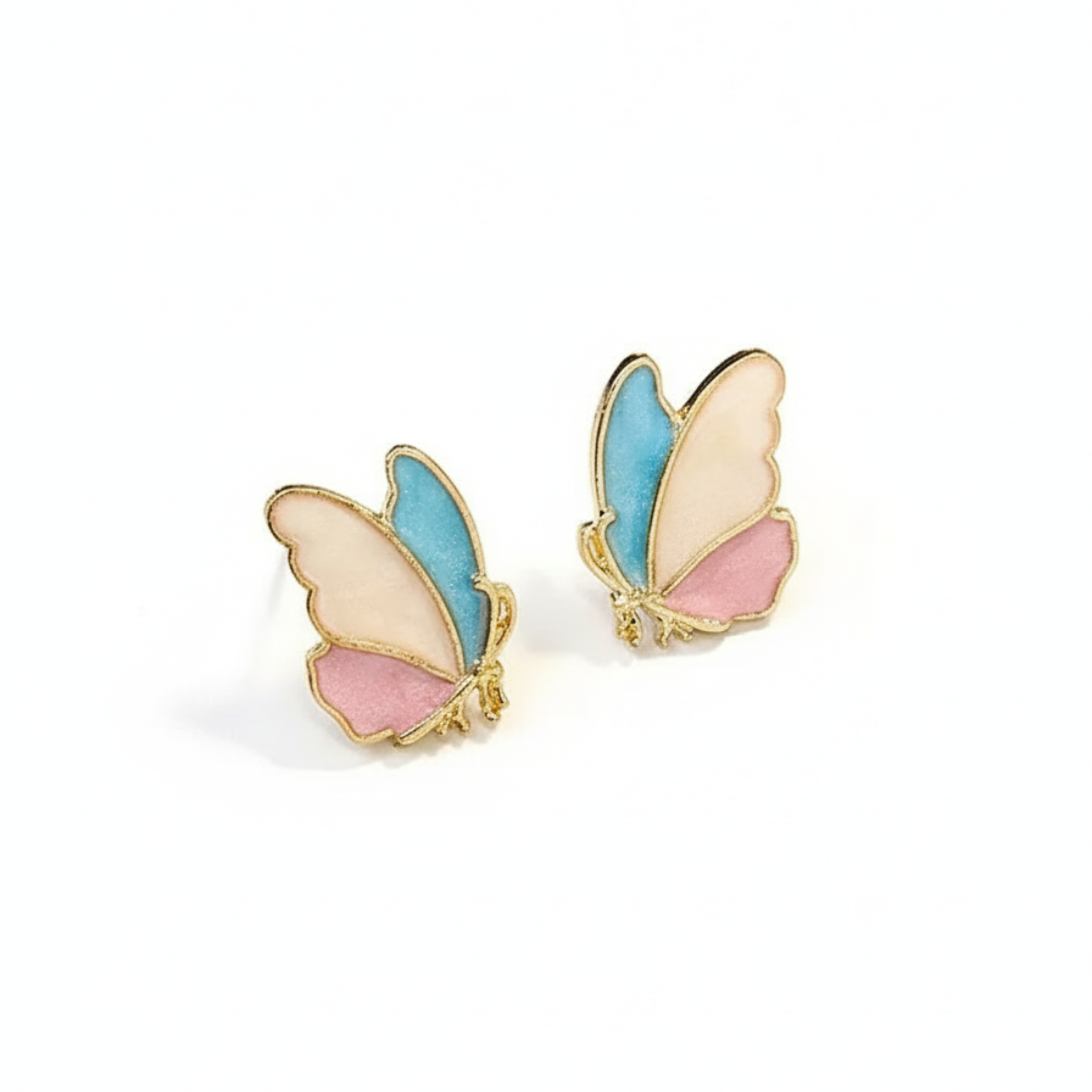 Pastel Dream Butterfly Stud Earrings