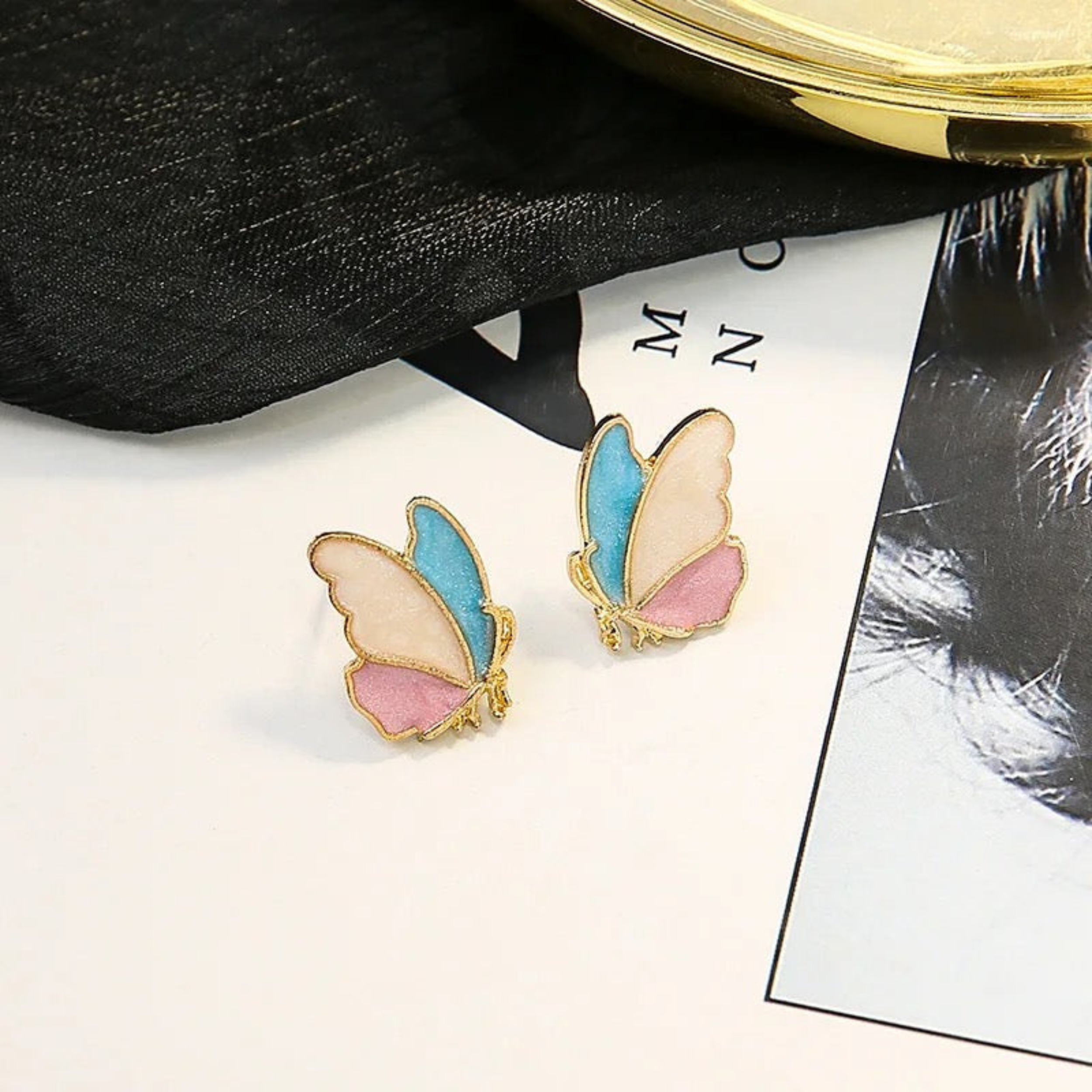 Pastel Dream Butterfly Stud Earrings