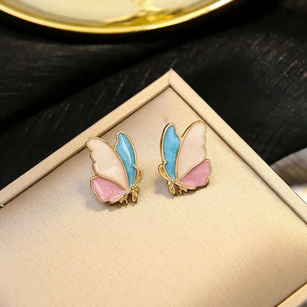 Pastel Dream Butterfly Stud Earrings