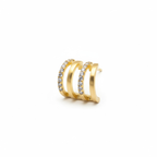 Twist Allure Gold Spiral Stud Earrings