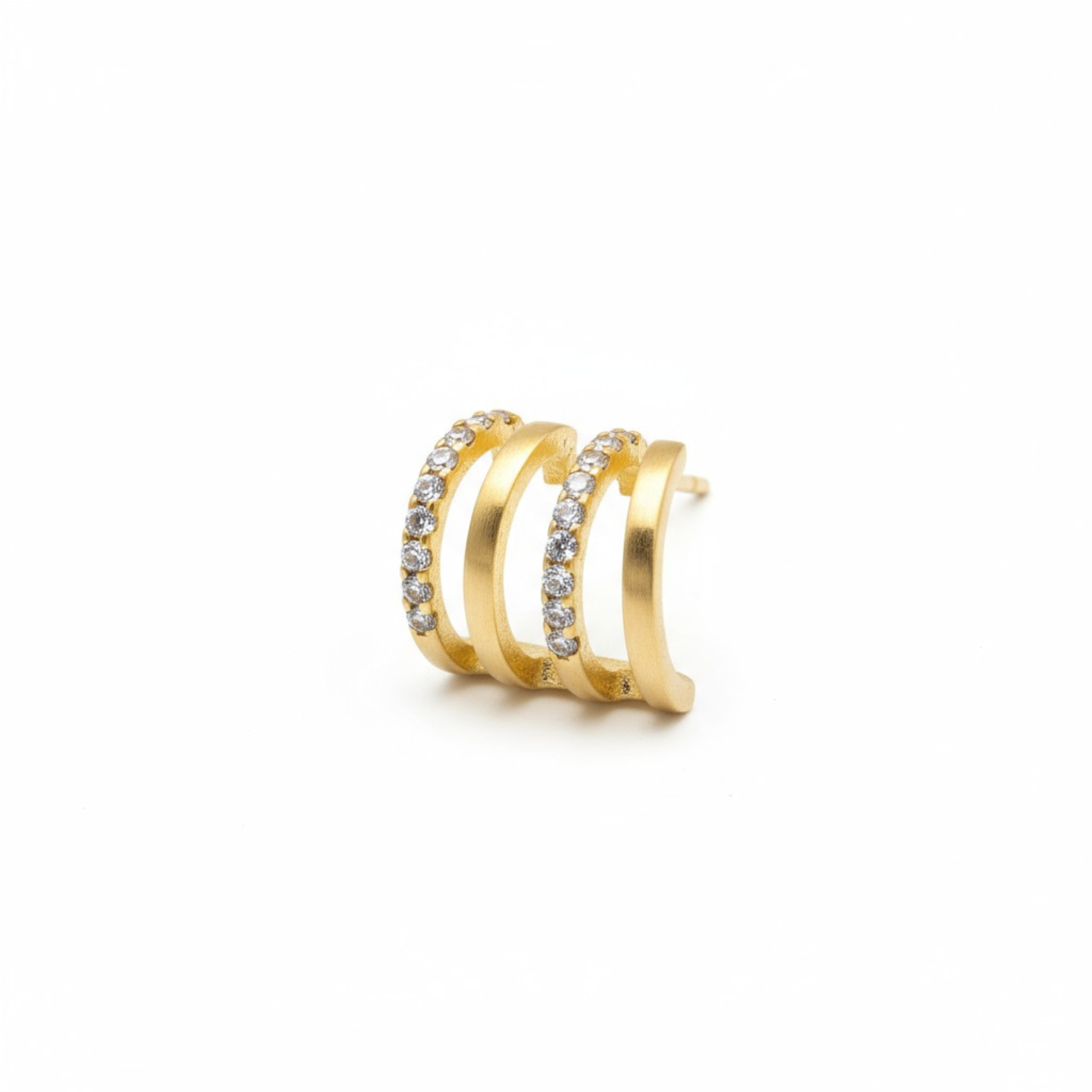 Twist Allure Gold Spiral Stud Earrings