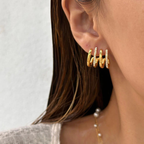 Twist Allure Gold Spiral Stud Earrings