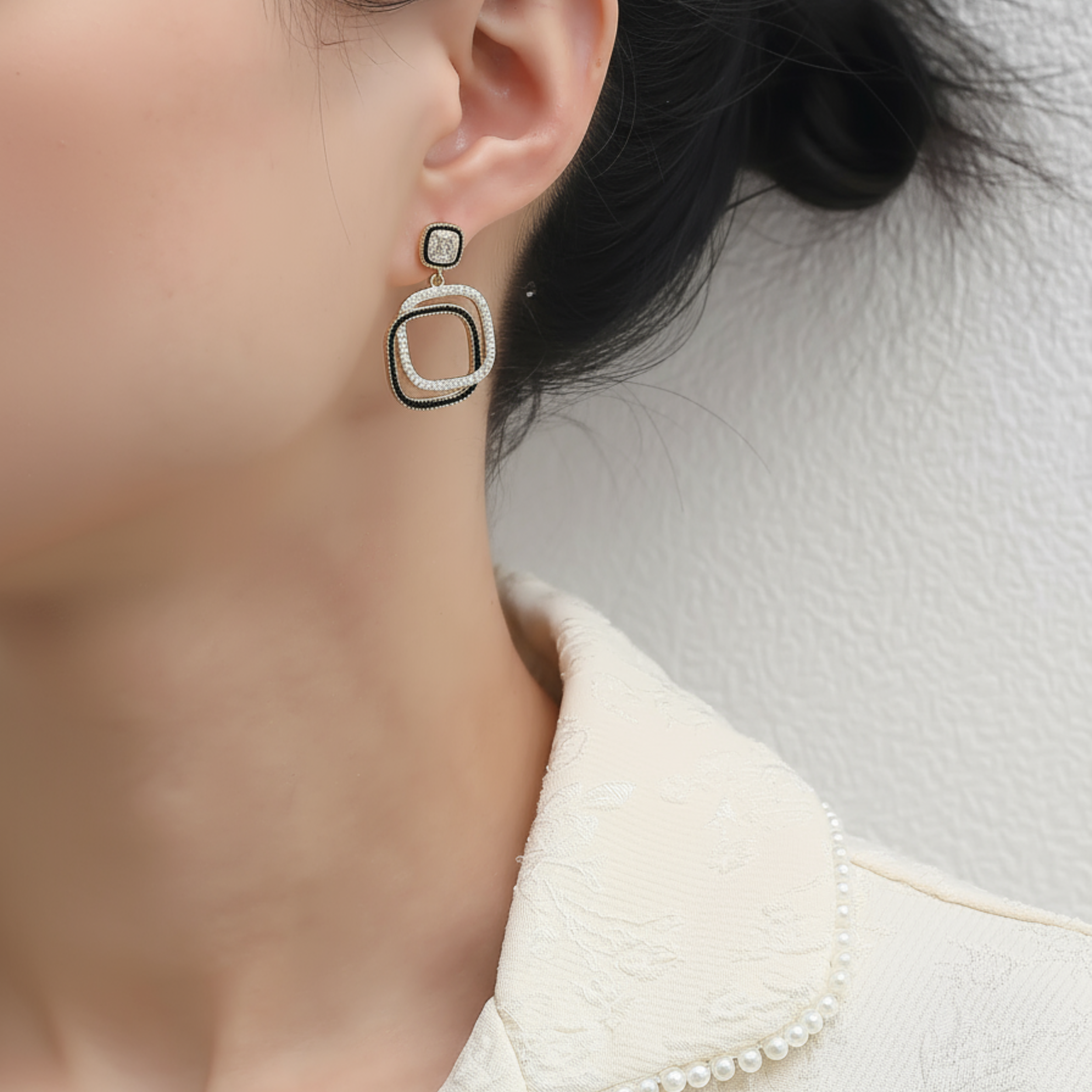 Glamour Deco Geometric Drop Earrings