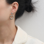 Glamour Deco Geometric Drop Earrings