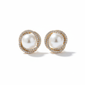 Eternal Pearl Halo Stud Earrings